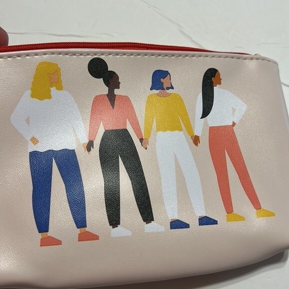 IPSY Set of 3 Blue Pink Beauty Makeup Bags Cases Power Moves Dream Women Love - Picture 8 of 10